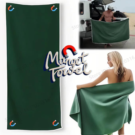 Experience Ultimate Comfort with Our Quick-Drying Multifunctional Coral Fleece Magnetic Beach Towel – Your Essential Outdoor Companion!