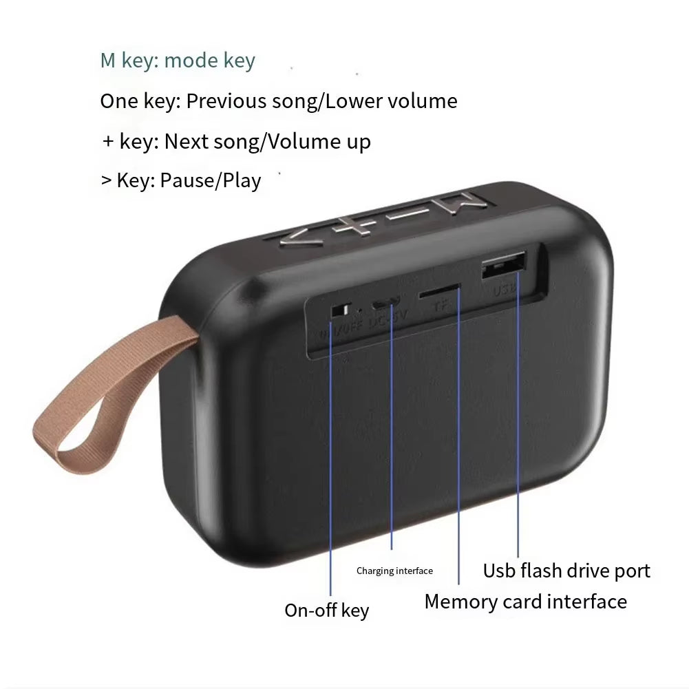 Experience Ultimate Sound on the Go with Our Portable Bluetooth 5.0 Outdoor Speaker - Mini Oxford Loudspeaker with 3D Stereo Surround Hifi Sound