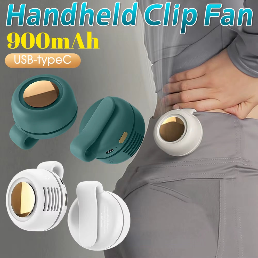 Stay Cool Anywhere with the Small Whirlwind Clip Fan - A Quiet, Lightweight, and Portable Neck Fan for Office and Gym Use